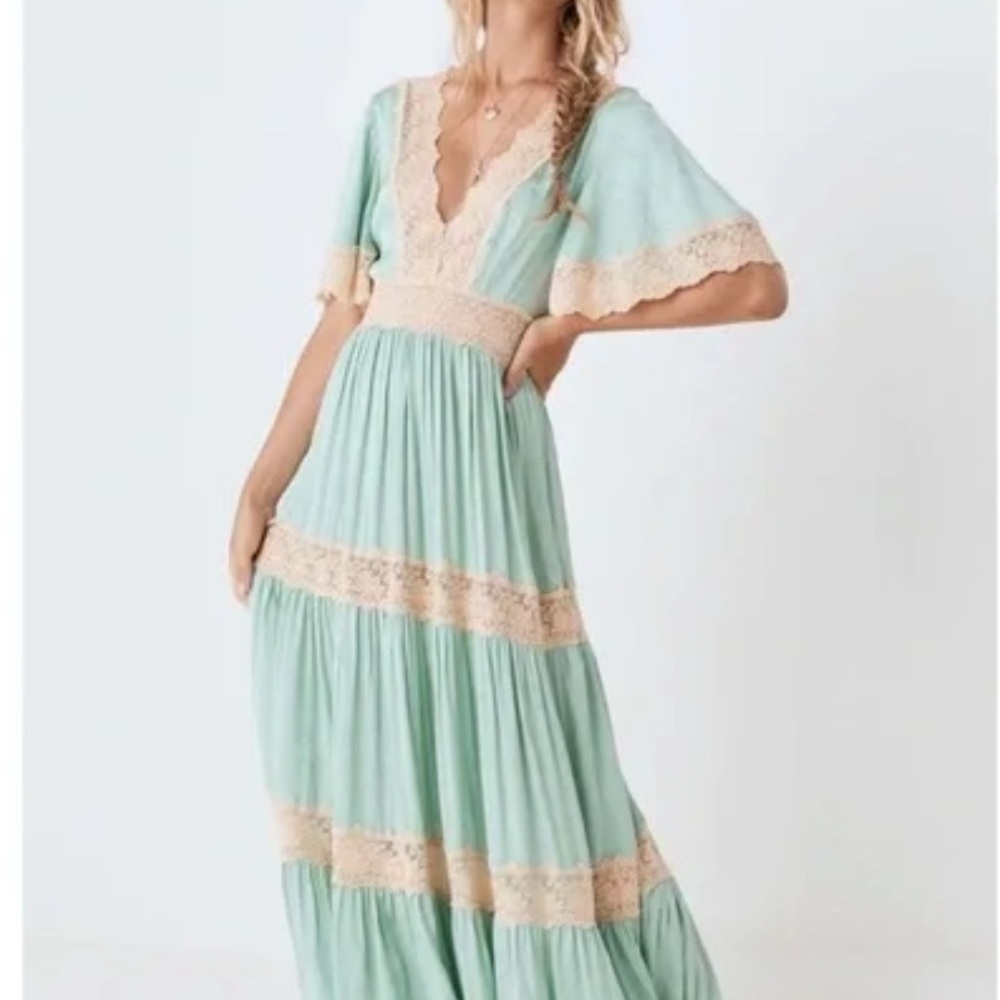 Spell and The Gypsy dress seafoam mint and